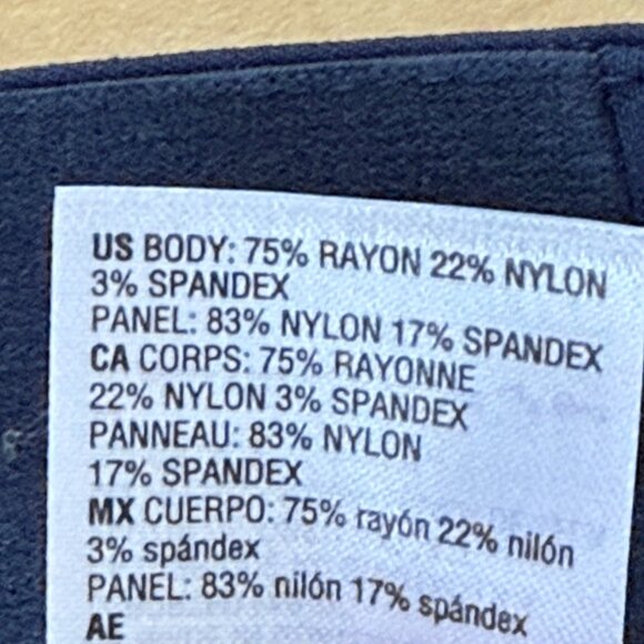 JM Collection Women's Curvy Fit Straight Tummy Control Navy Stretch Pants 14 NWT - Picture 5 of 9